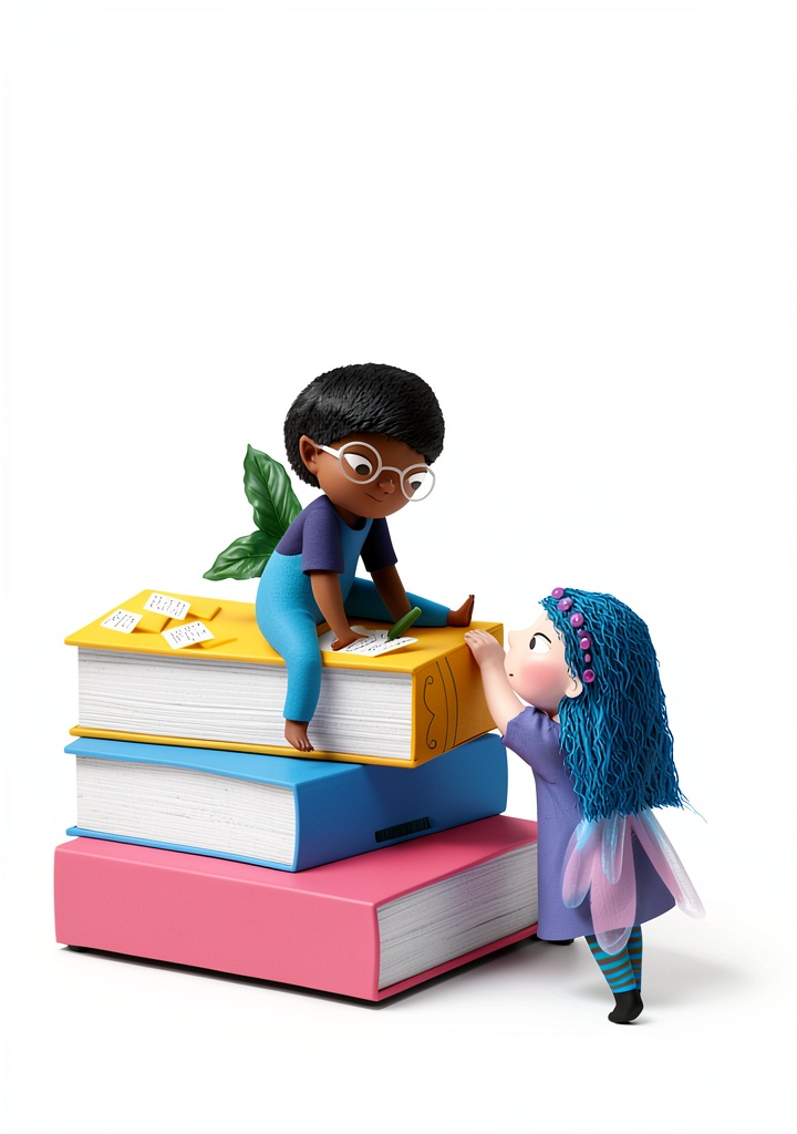 Installing The Fairies - Petal & Nettle, Book 2 for Kids, English, Unlimited on a wooden desk