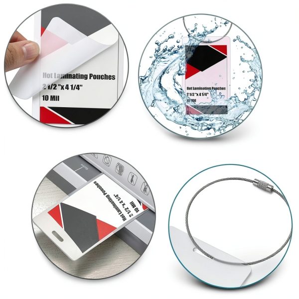 Luggage Tag Laminating Pouch 120 Pack 10 Mil JUXYES 2.5x4.25in-3